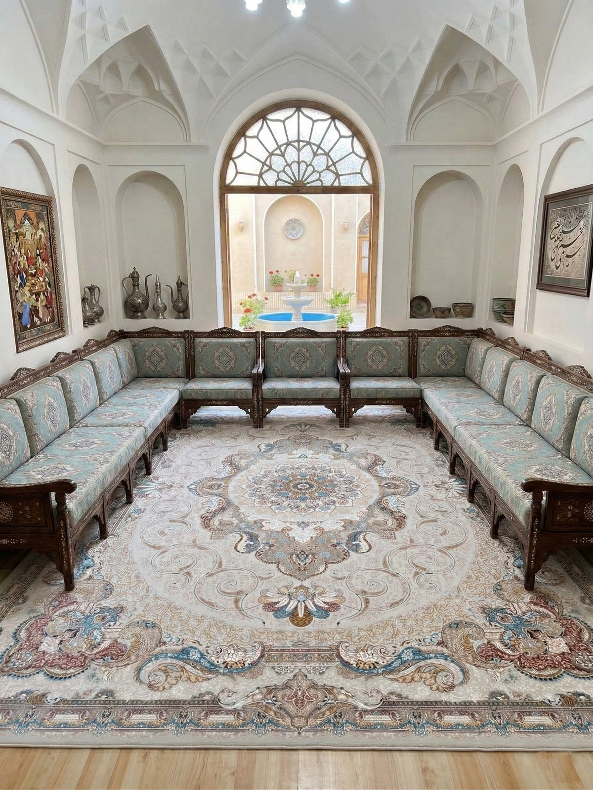 Sariya Iranian Imported 1500 Reeds Cream Rug