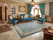 Golshahr Iranian Imported 1500 Reeds Blue Rug