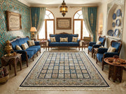 Jarireh Iranian Imported 1500 Reeds Black Rug