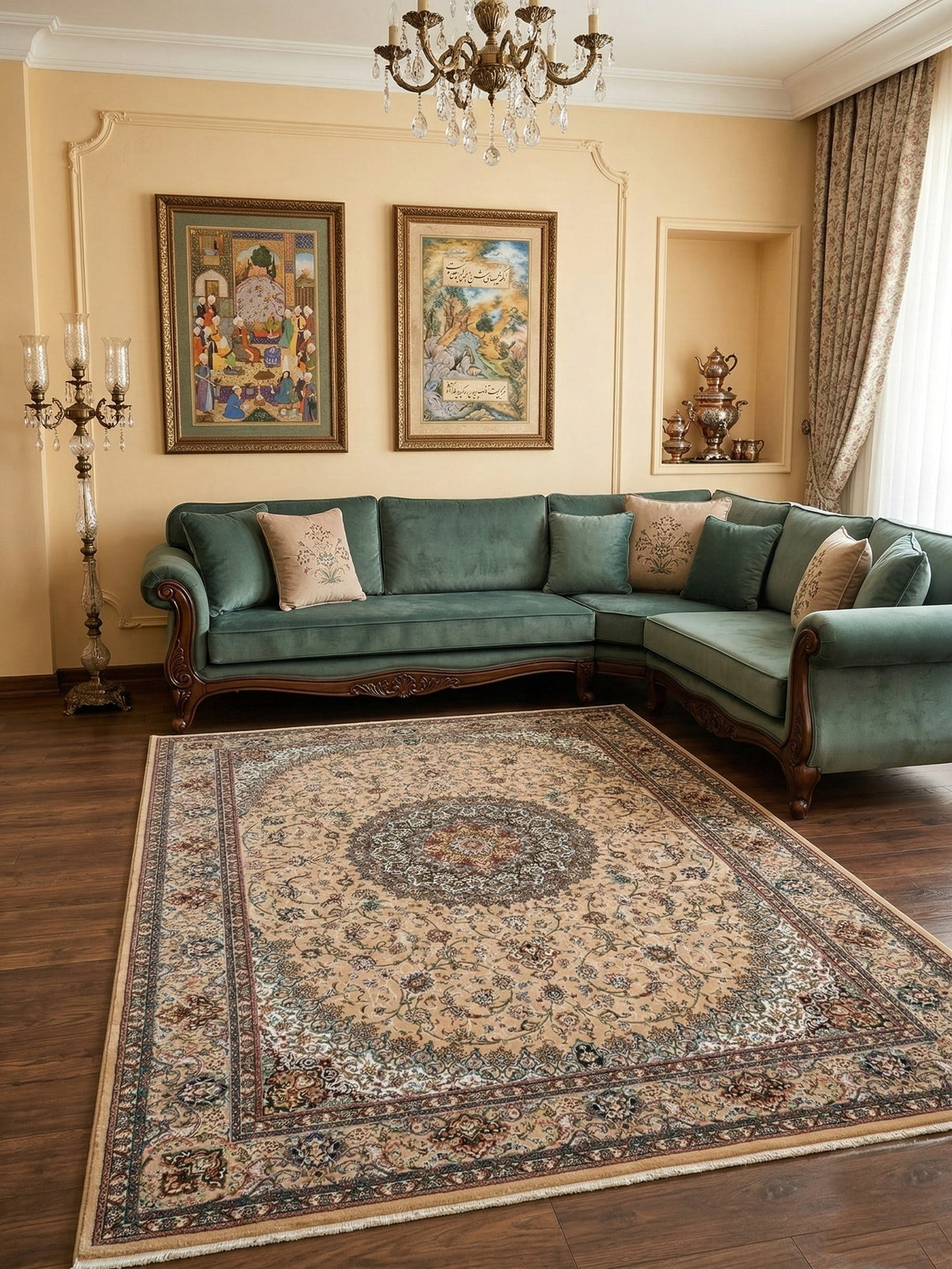 Man-Dokh Iranian Imported 1500 Reeds Brown Rug