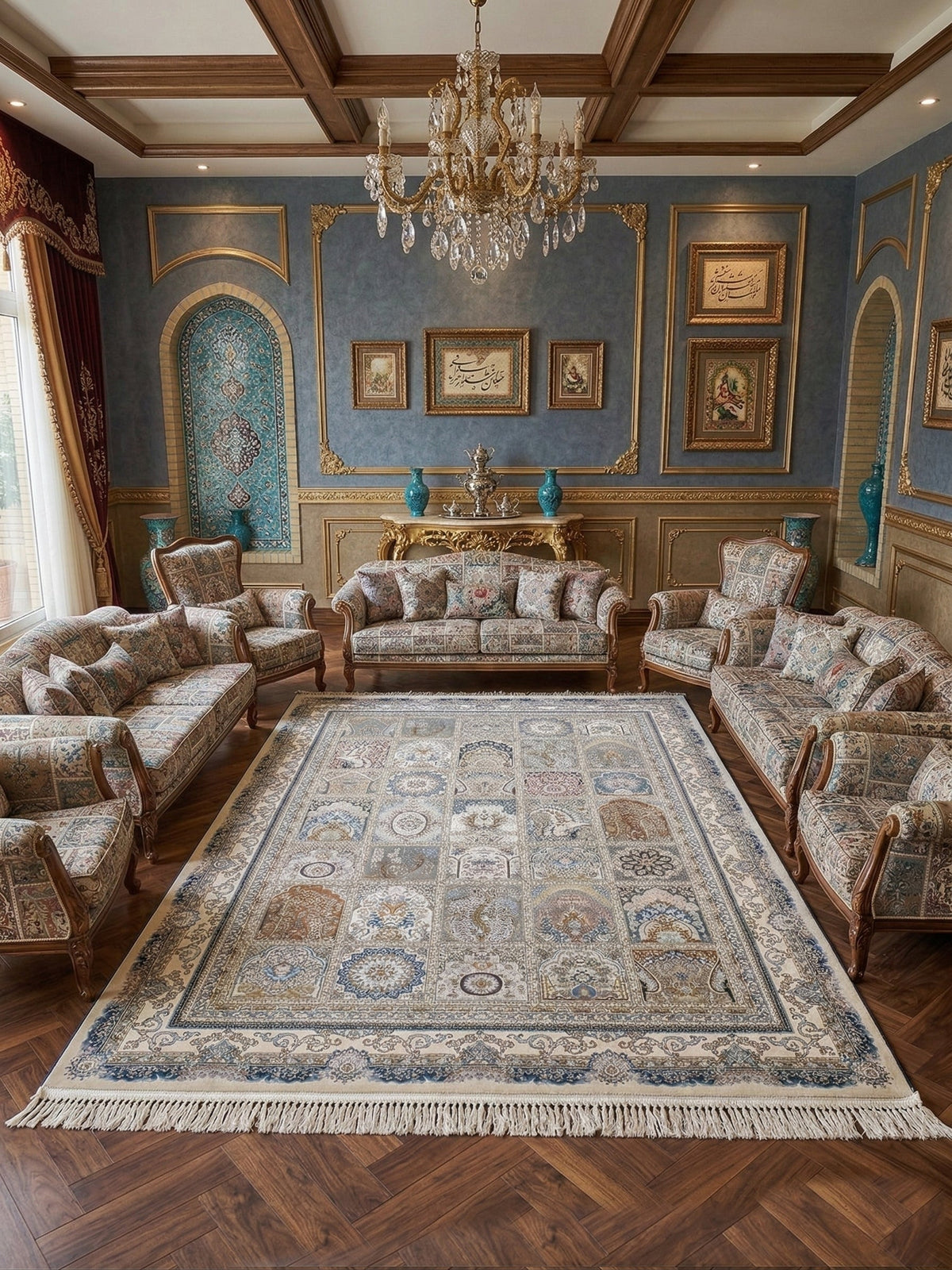 Arifah Iranian Imported 1500 Reeds Off White Rug