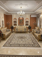 Shanza Iranian Imported 1500 Reeds Off White Rug