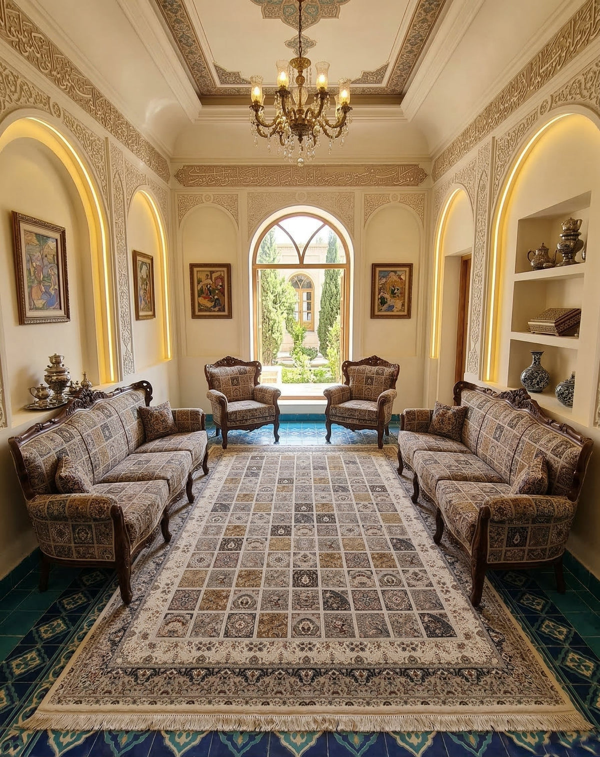 Yasamin Iranian Imported 1500 Reeds Cream Rug