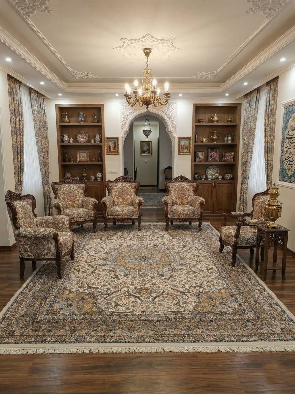 Jahanara Iranian Imported 1500 Reeds Cream Rug