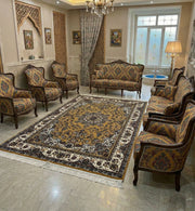 Hoorain Iranian Imported 1500 Reeds Golden Rug