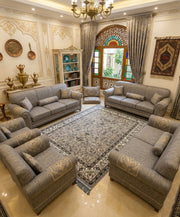 Hadiyah Iranian Imported 1500 Reeds Grey  Rug