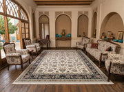 Jumanah Iranian Imported 1500 Reeds Off White Rug