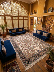 Qasoomah Iranian Imported 1500 Reeds White Rug