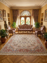 Qayoomah Iranian Imported 1500 Reeds Cream Rug