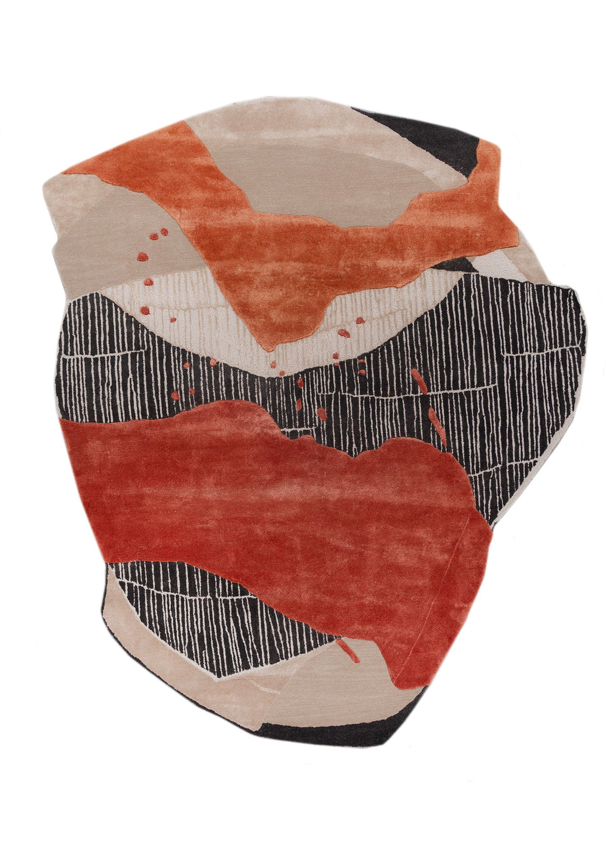 Adrift Red & Orange Hand Tufted New Zealand Wool & Viscose Rug