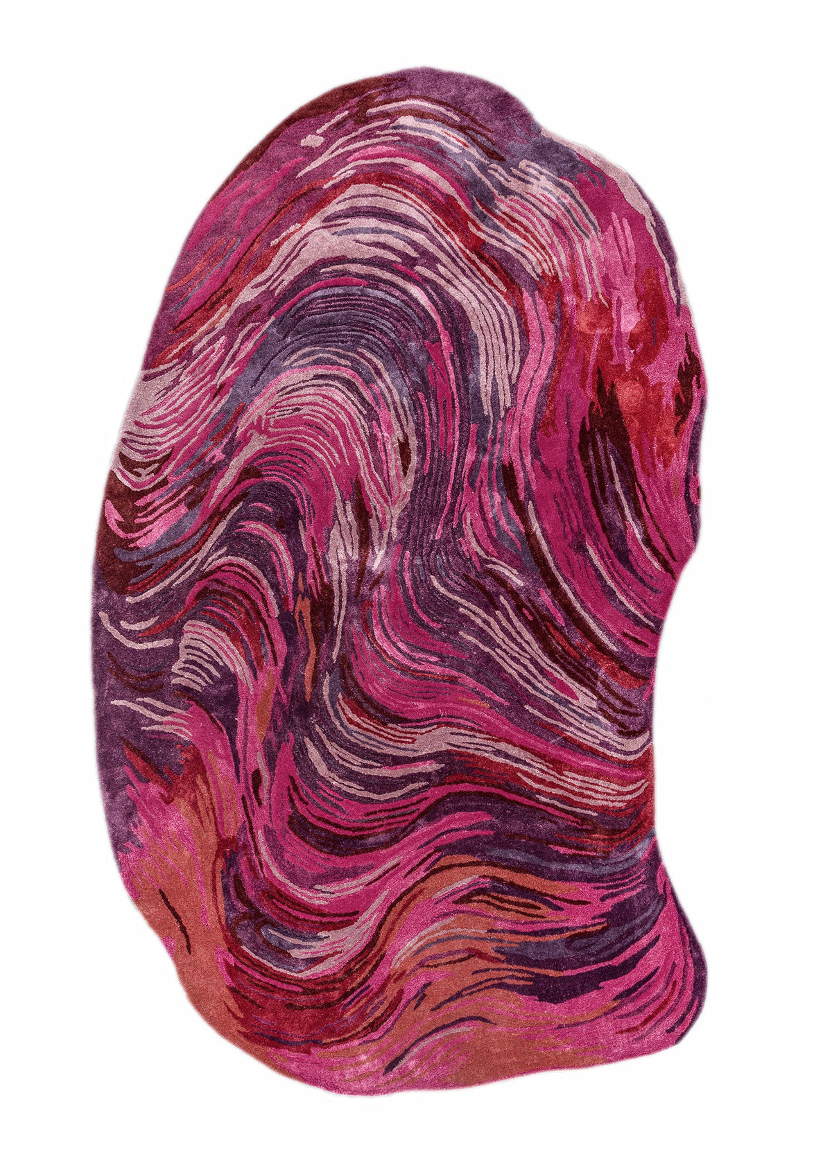 Lucid Pink & Purple Hand Tufted New Zealand Wool & Viscose Rug