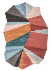 Come Around Red & Orange Hand Tufted New Zealand Wool & Viscose Rug