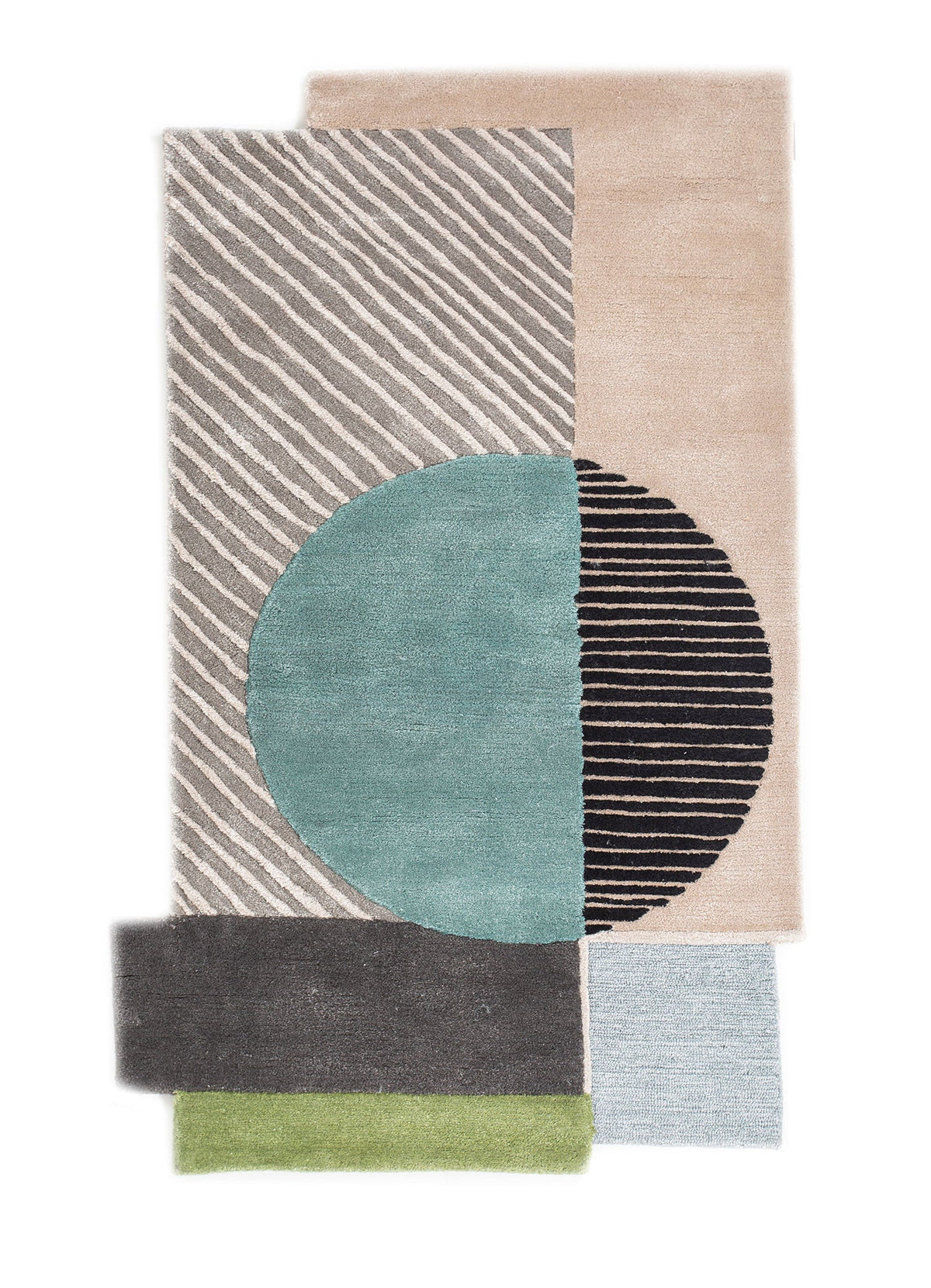 Come Around Multicolor Hand Tufted  New Zealand Wool & Viscose Rug