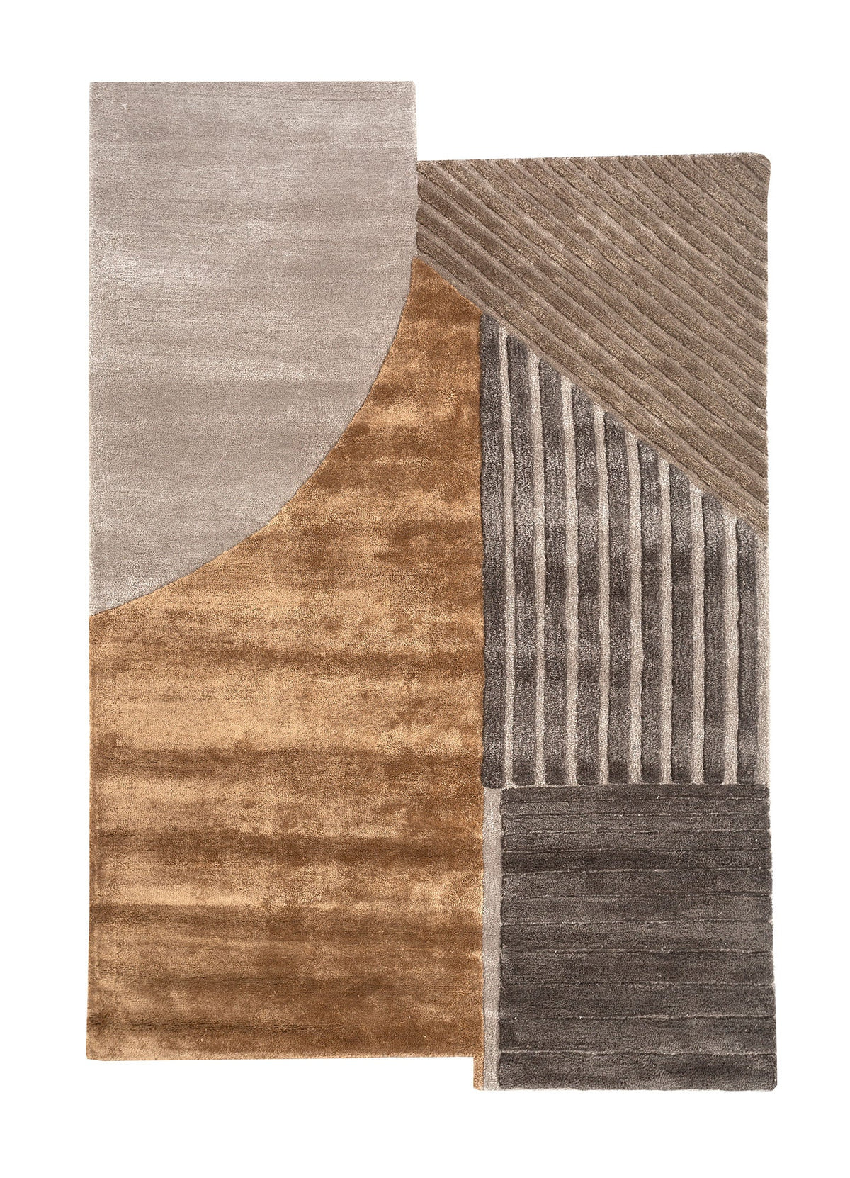 Gold Hand Tufted New Zealand Wool & Viscose Rug