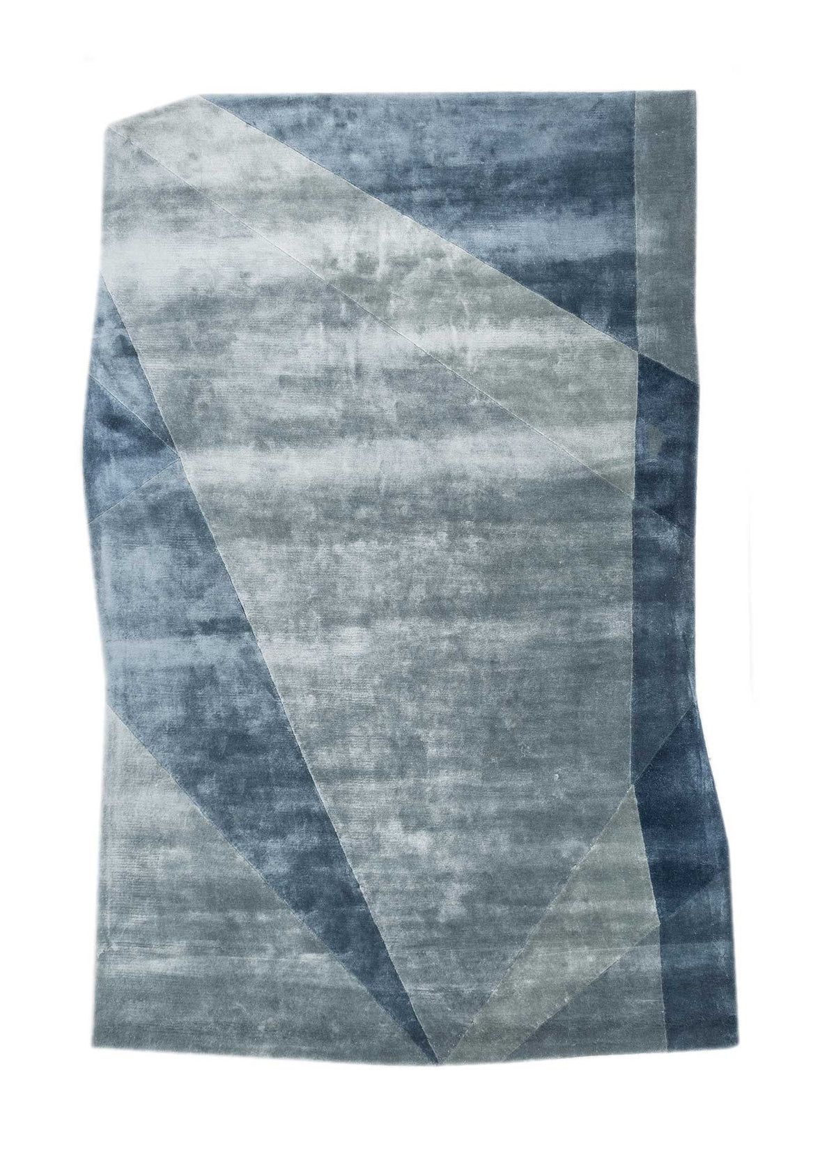 Come Around Blue Hand Tufted New Zealand Wool & Viscose Rug