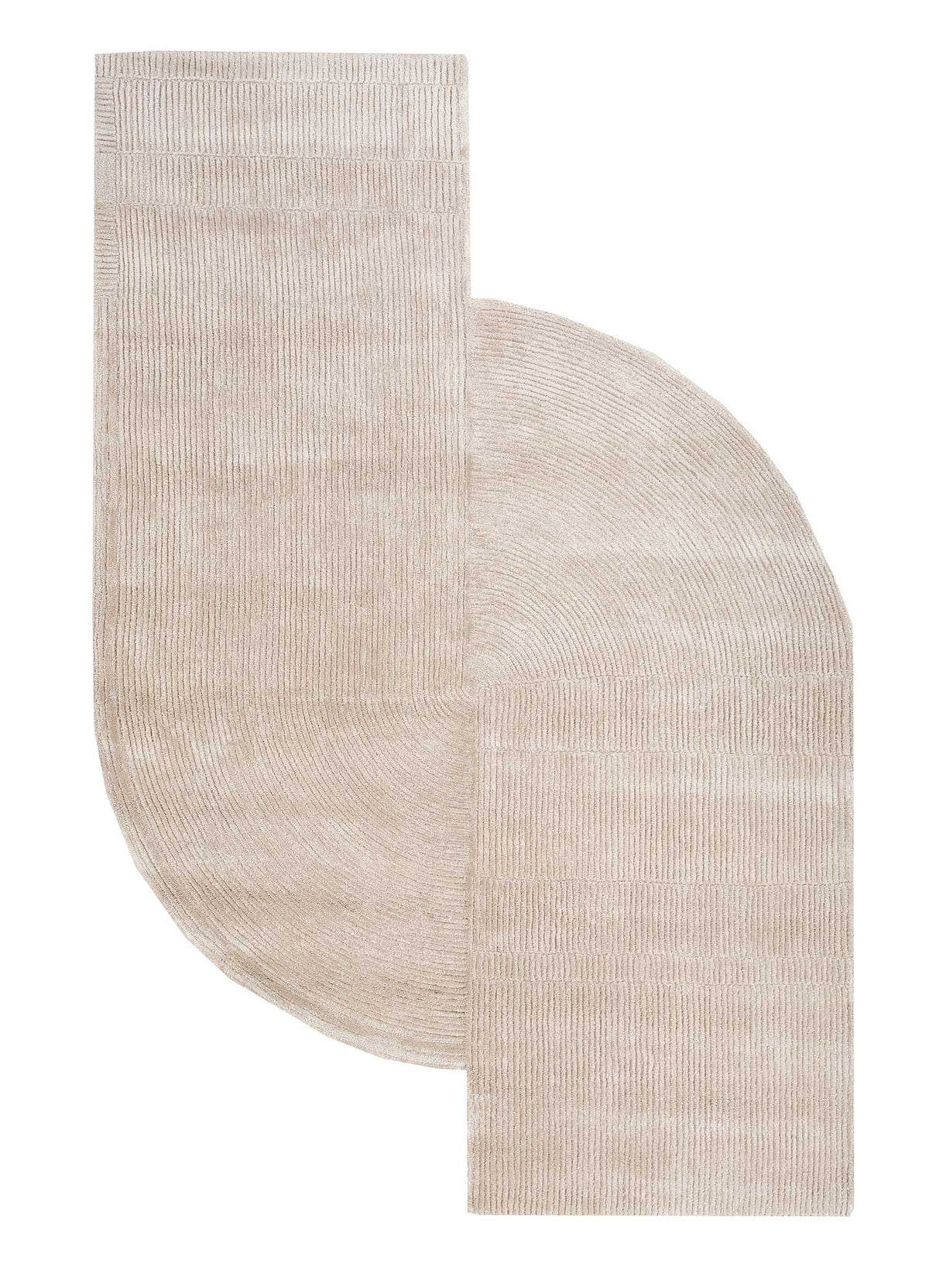 Beige Hand Tufted New Zealand Wool & Viscose Rug
