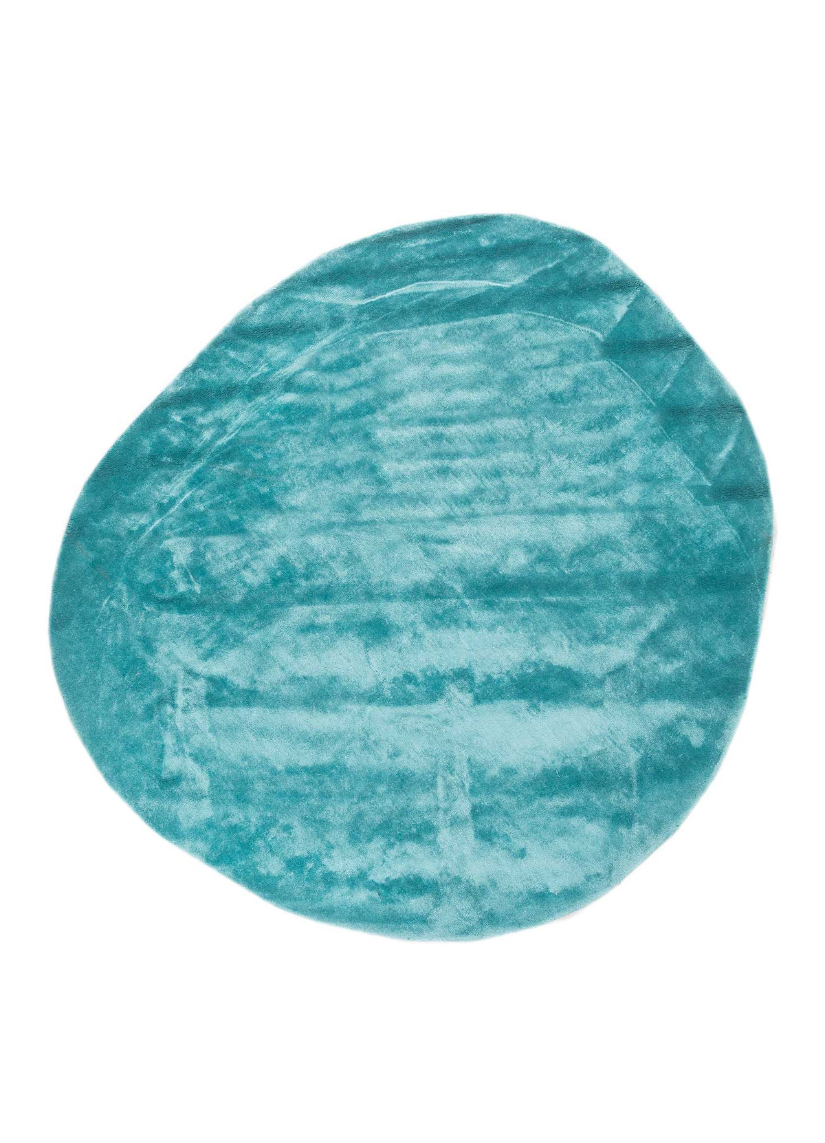 Cera Blue Viscose Silk Hand Tufted Rug