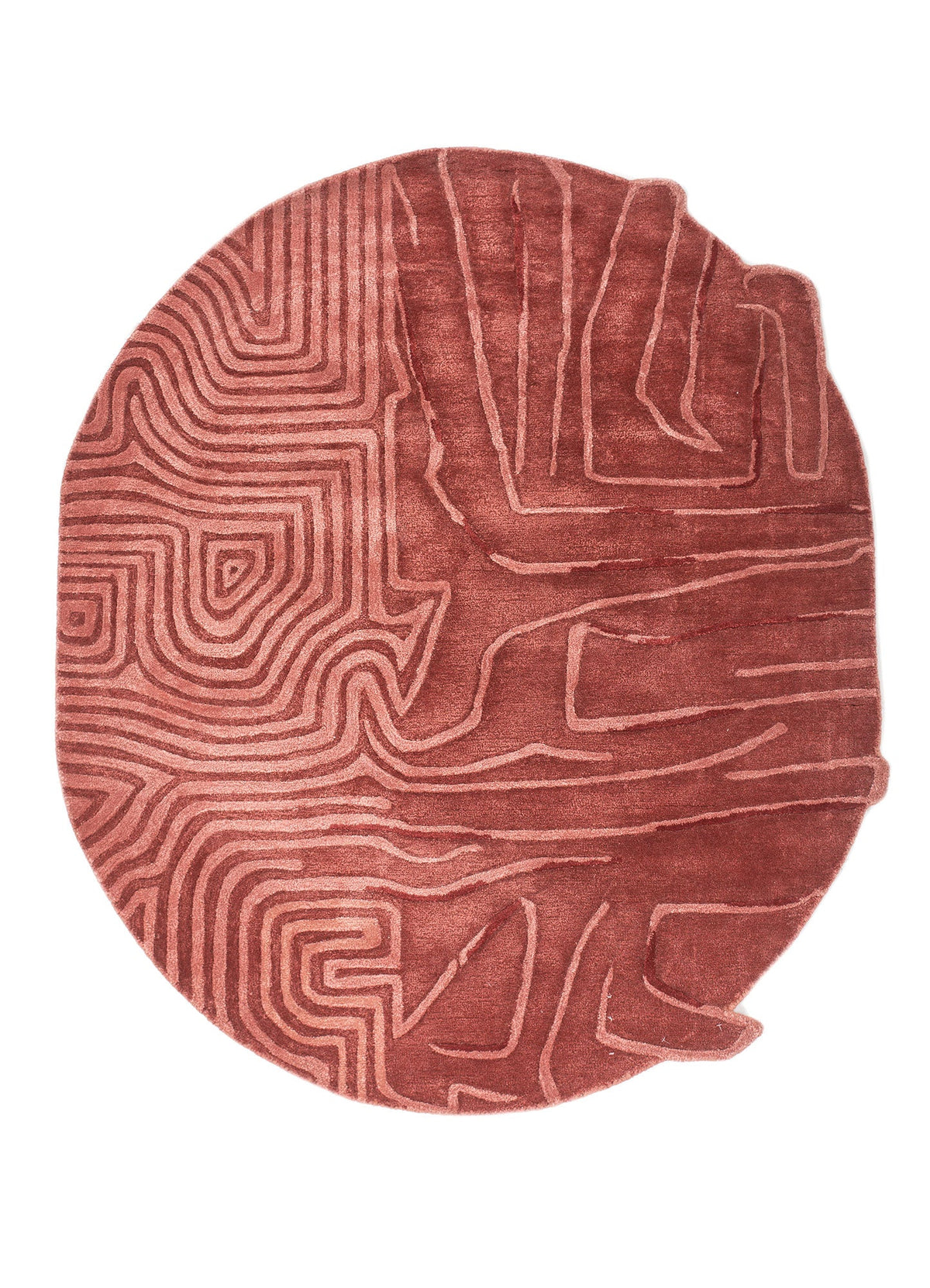 Come Around Red & Orange Hand Tufted Wool & Silk Rug