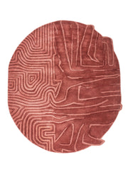 Come Around Red & Orange Hand Tufted Wool & Silk Rug