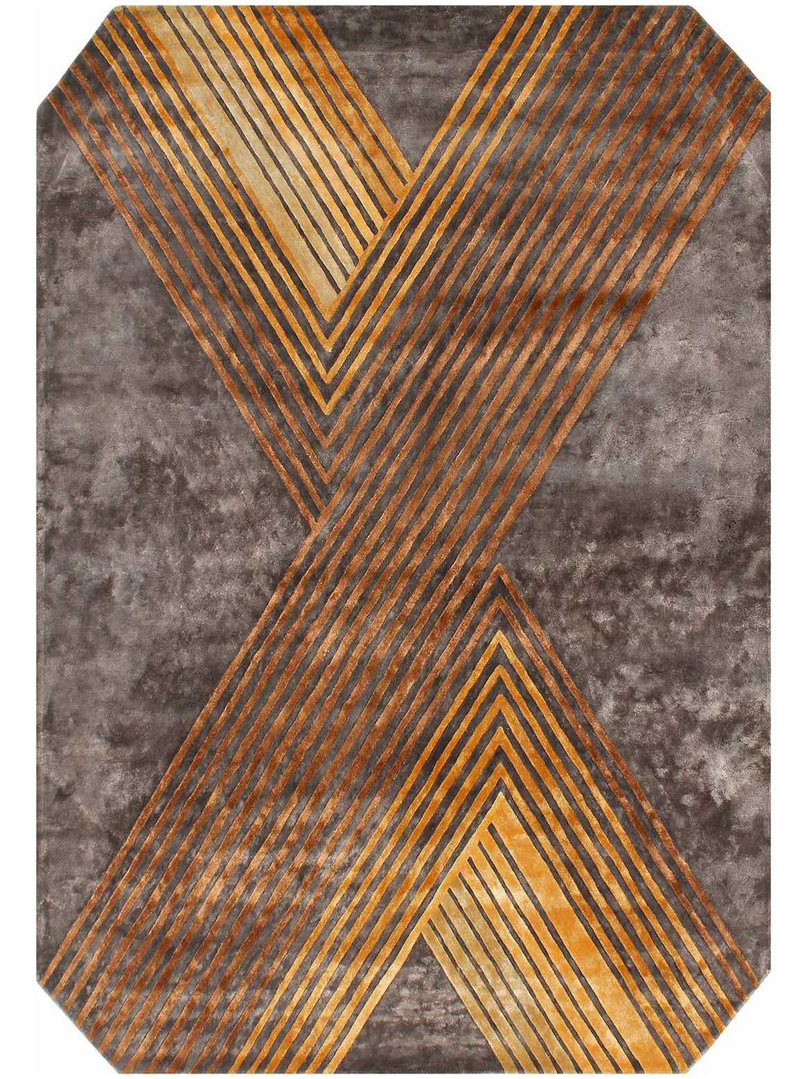 Simplex Bronze Viscose Silk Hand Tufted Rug