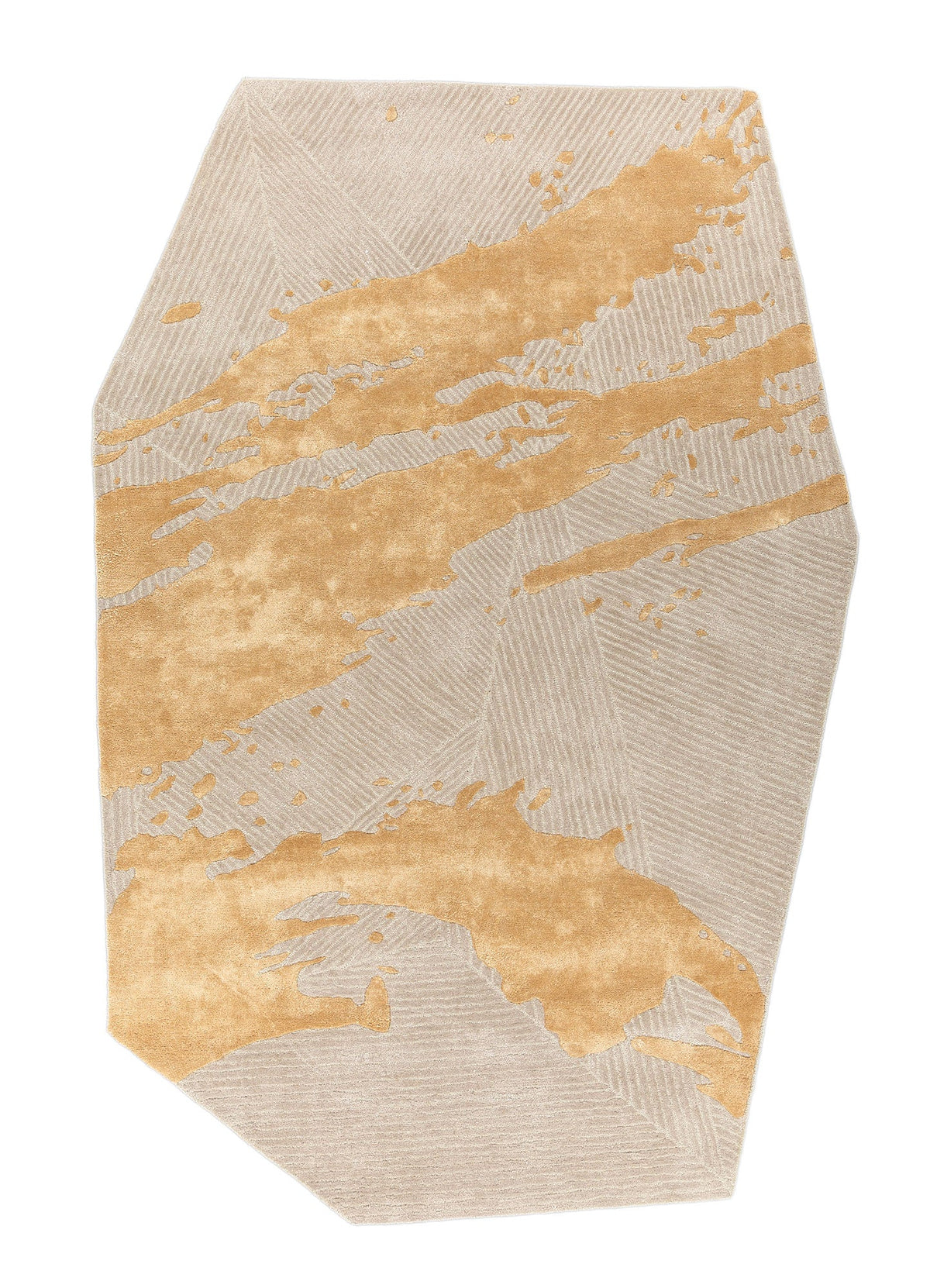 Adrift Gold Hand Tufted New Zealand Wool & Viscose Rug