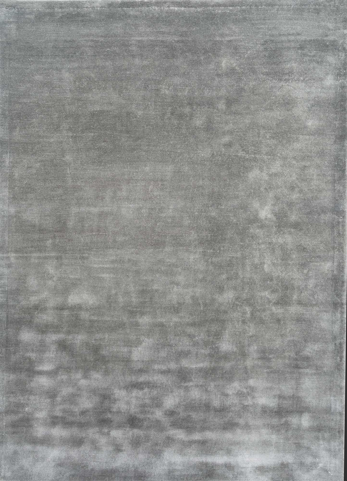 Dark Grey Viscose Silk Hand Tufted Rug For Living Room & Bed Room
