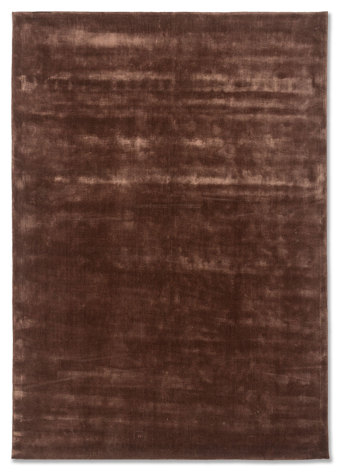Brick Red Viscose Silk Hand Tufted Rug For Living Room & Bed Room