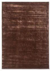 Brick Red Viscose Silk Hand Tufted Rug For Living Room & Bed Room