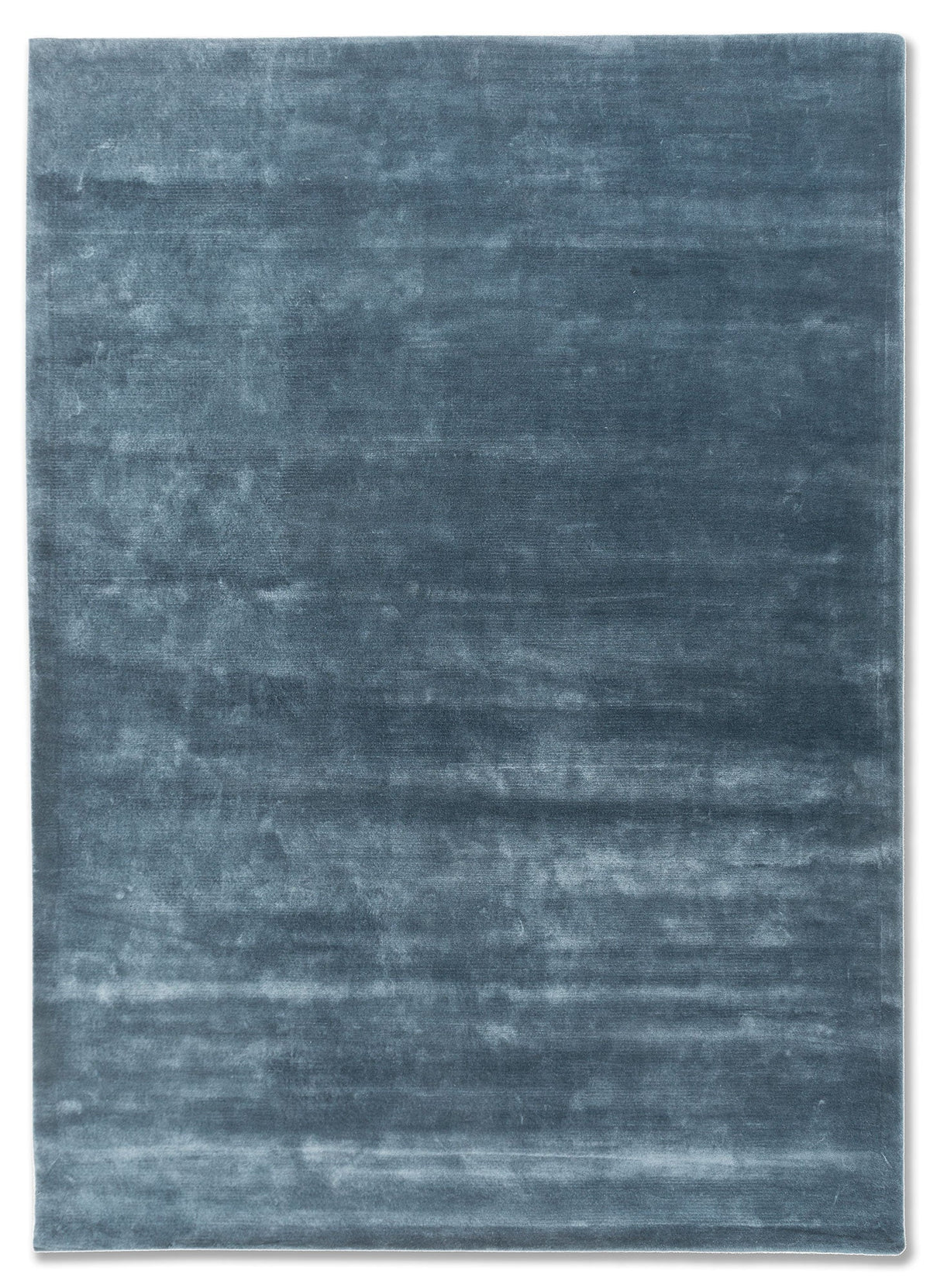 Indigo Blue Viscose Silk Hand Tufted Rug For Living Room & Bed Room