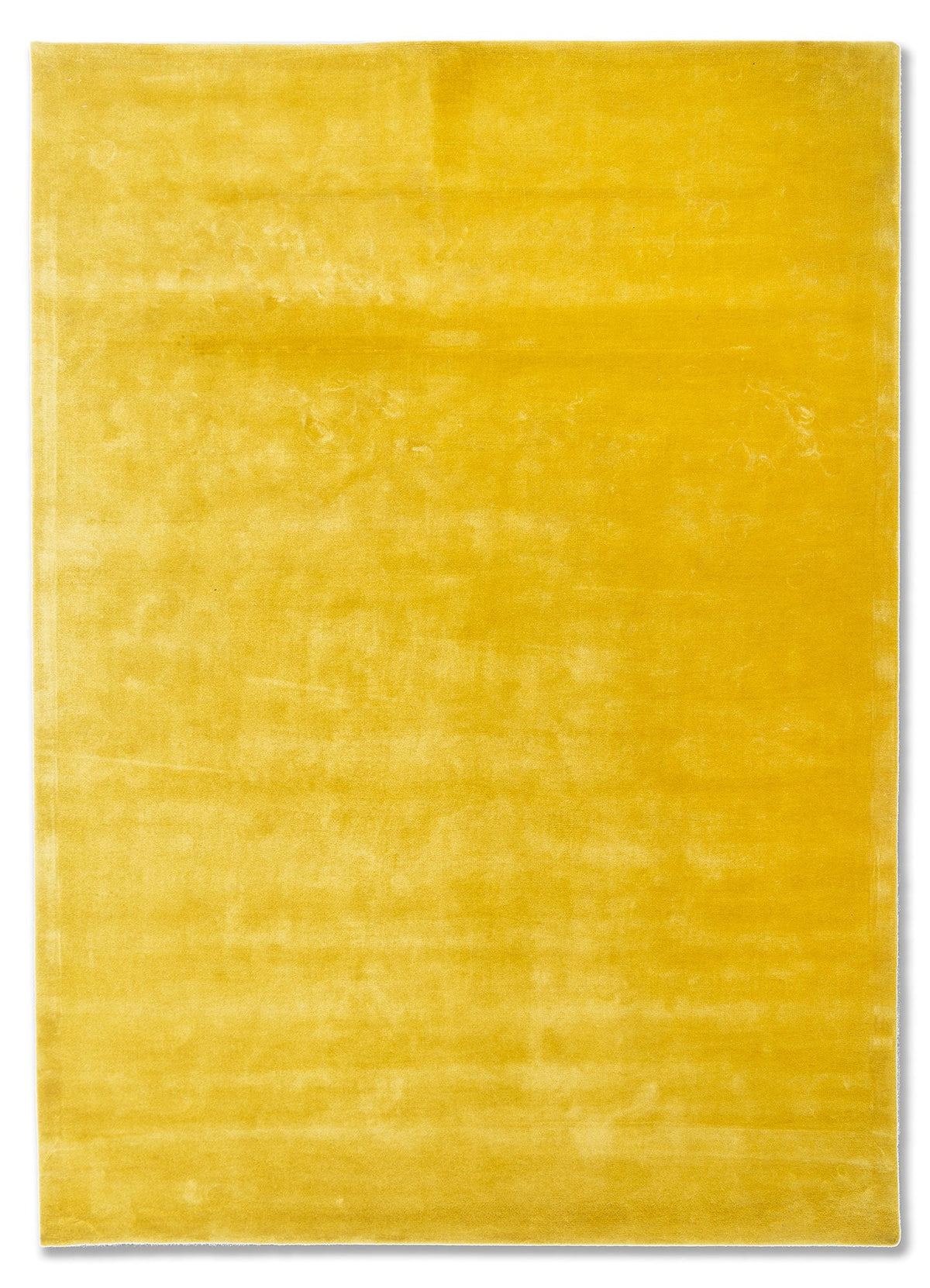 Dark Amber Gold Viscose Silk Hand Tufted Rug For Living Room & Bed Room