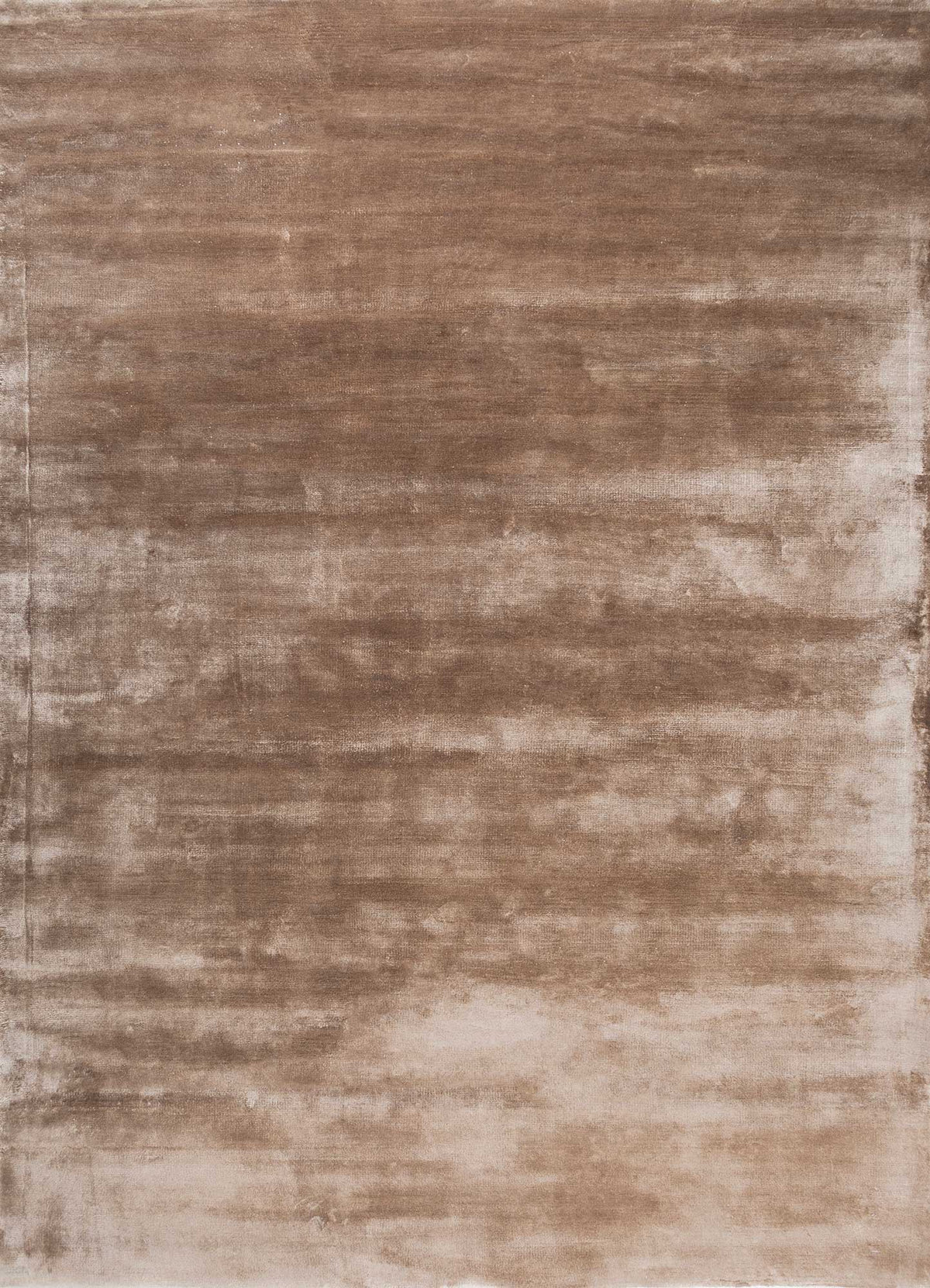 Light Beige Viscose Silk Hand Tufted Rug For Living Room & Bed Room
