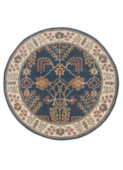 Traditional Multicolor Kasbah Hand Tufted Round Plush New Zealand Wool Rug