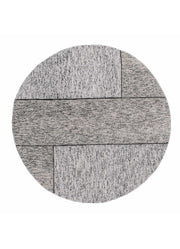 Grey Hand Tufted Round Plush New Zealand Wool Rug