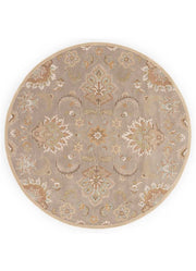 Kasbah Beige Hand Tufted Round Plush New Zealand Wool Rug