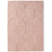 Hand Tufted New Zealand Wool Round Square Rug - Blush Pink