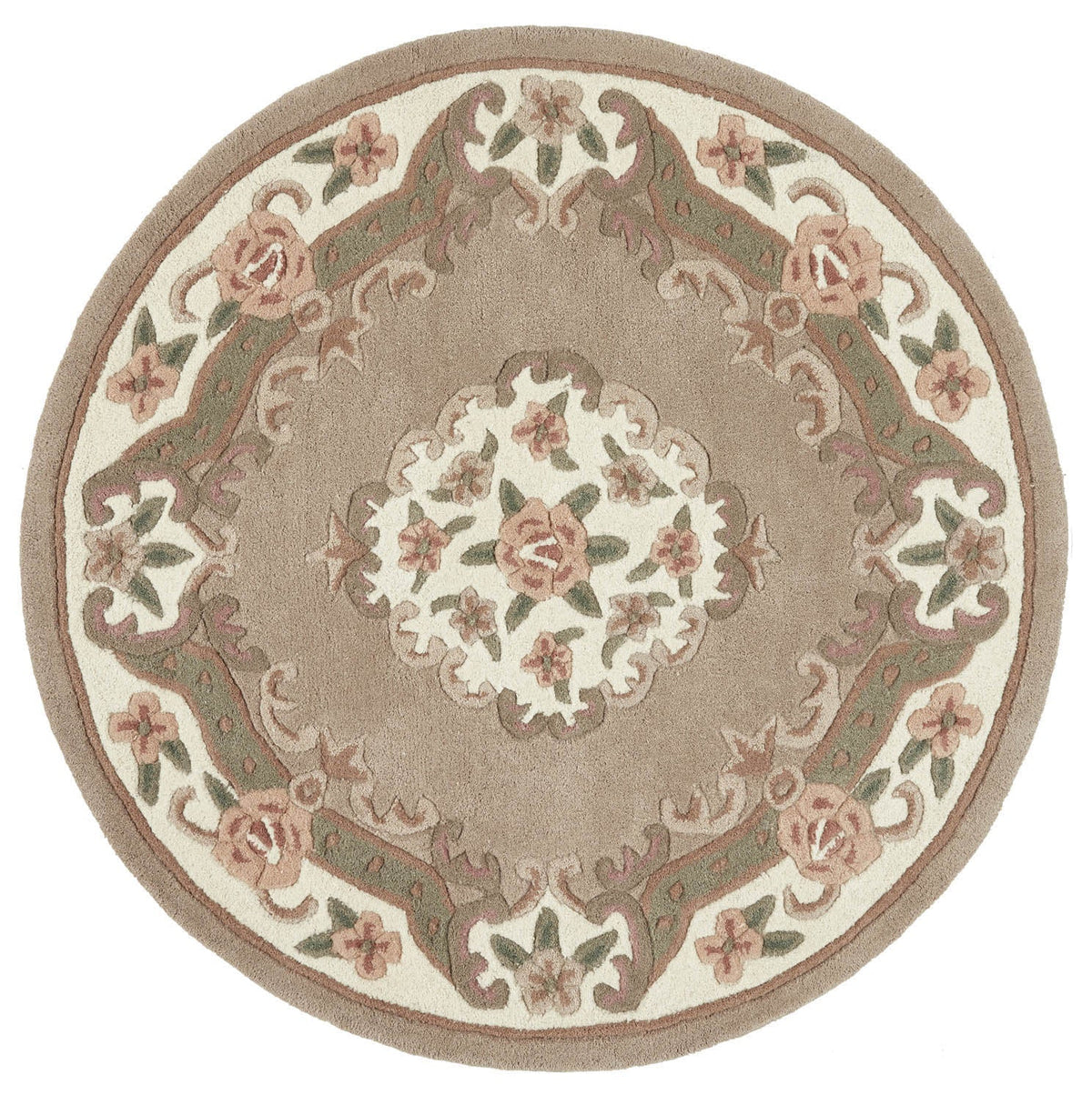 Shensi Beige Round Rug