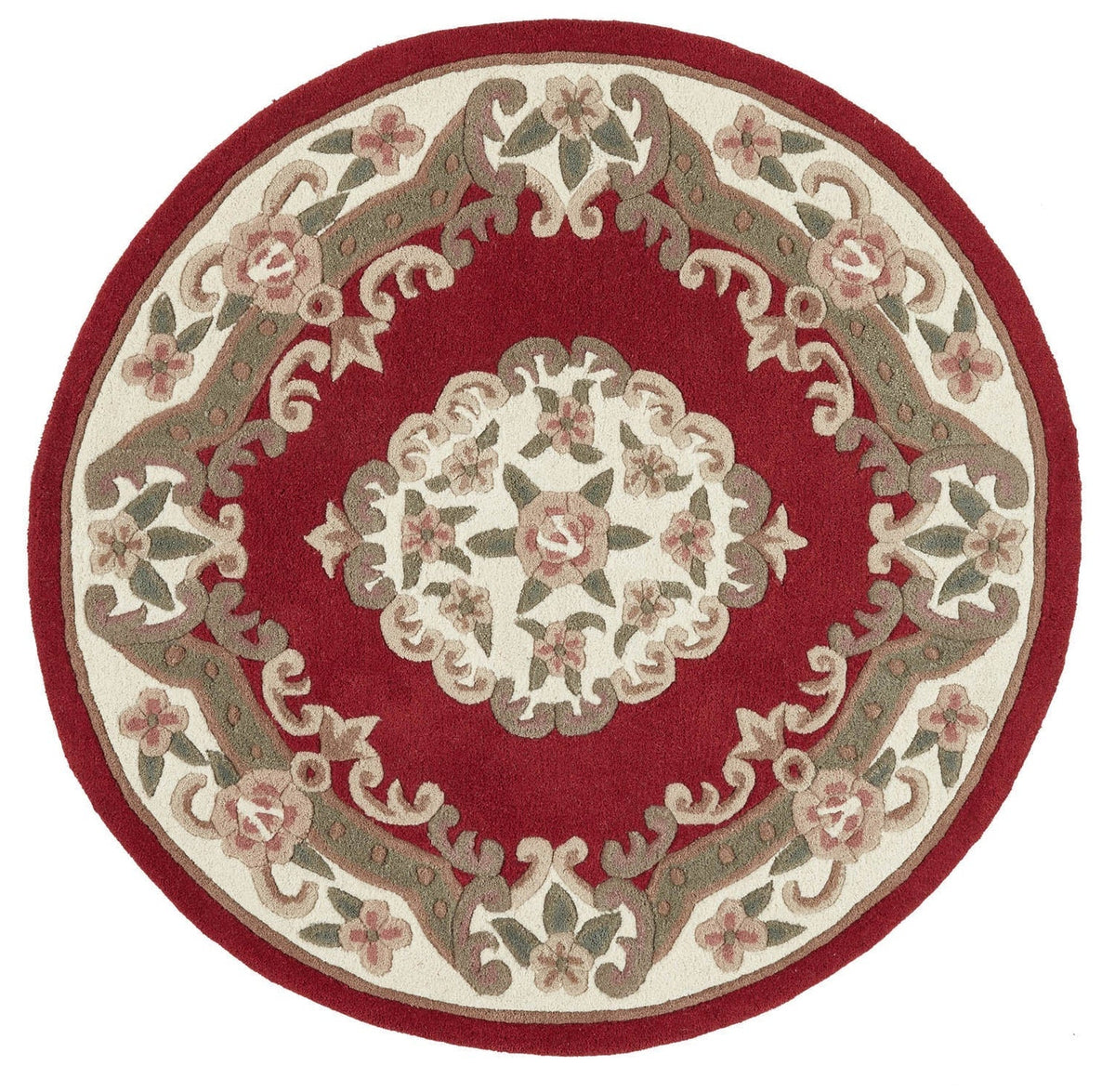 Shensi Wine Round Rug