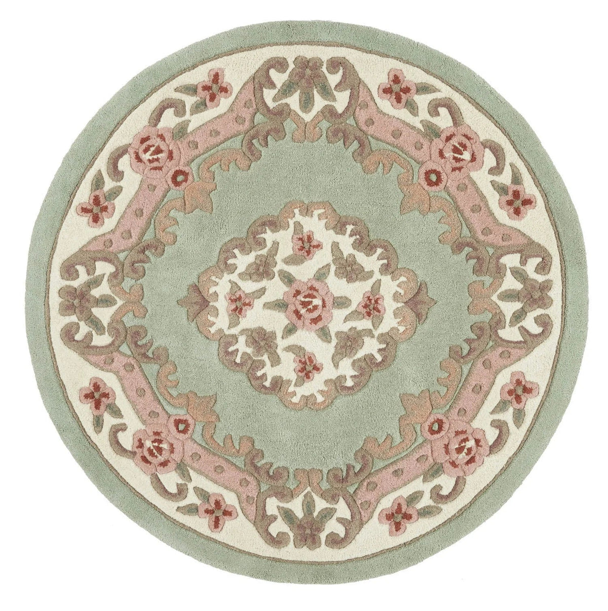 Shensi Green Round Rug