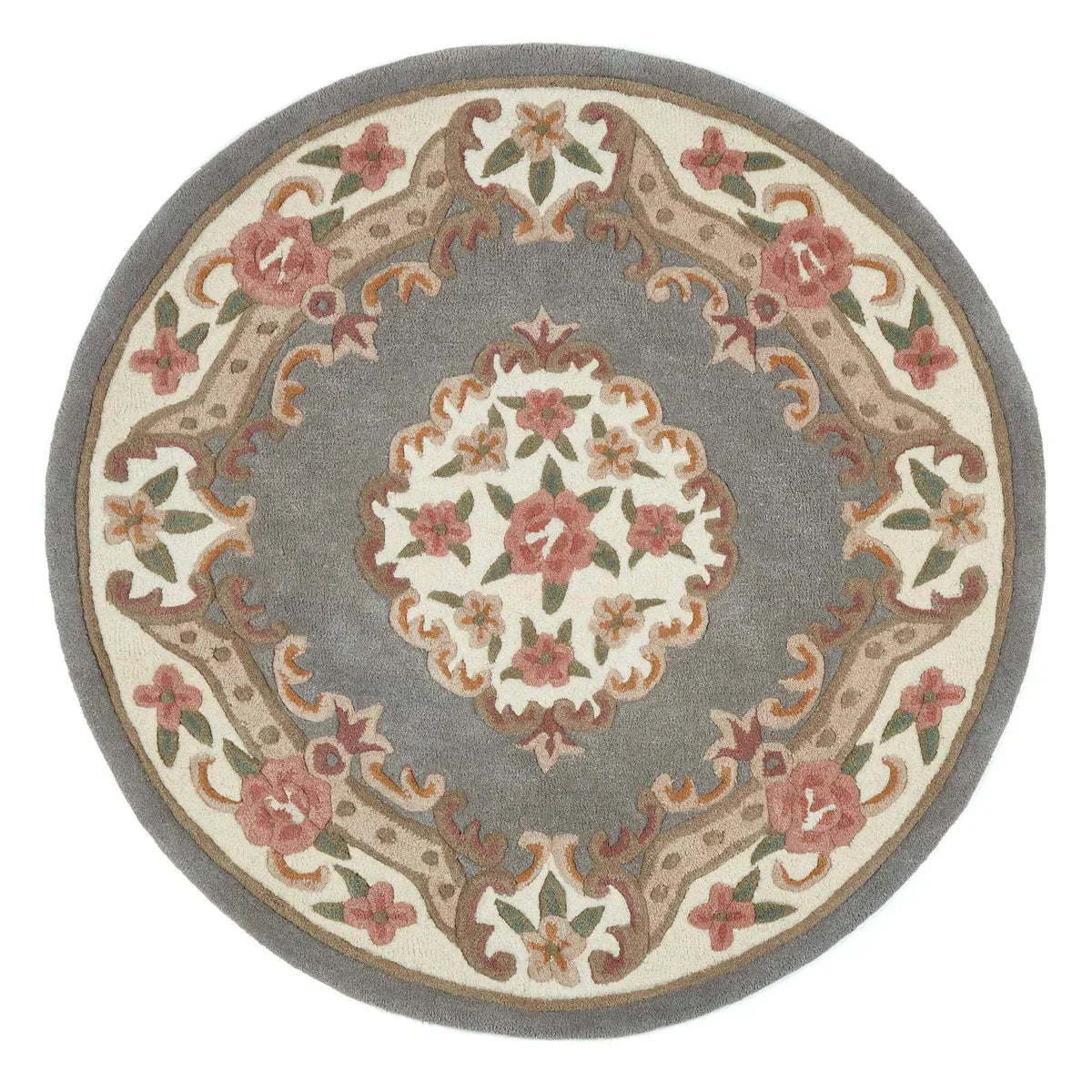 Shensi Grey Round Rug