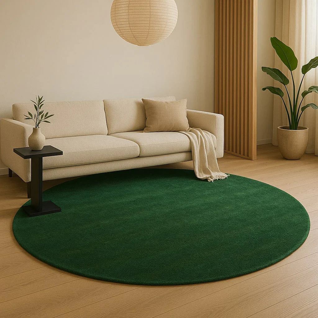 Elgin Green Round Rug
