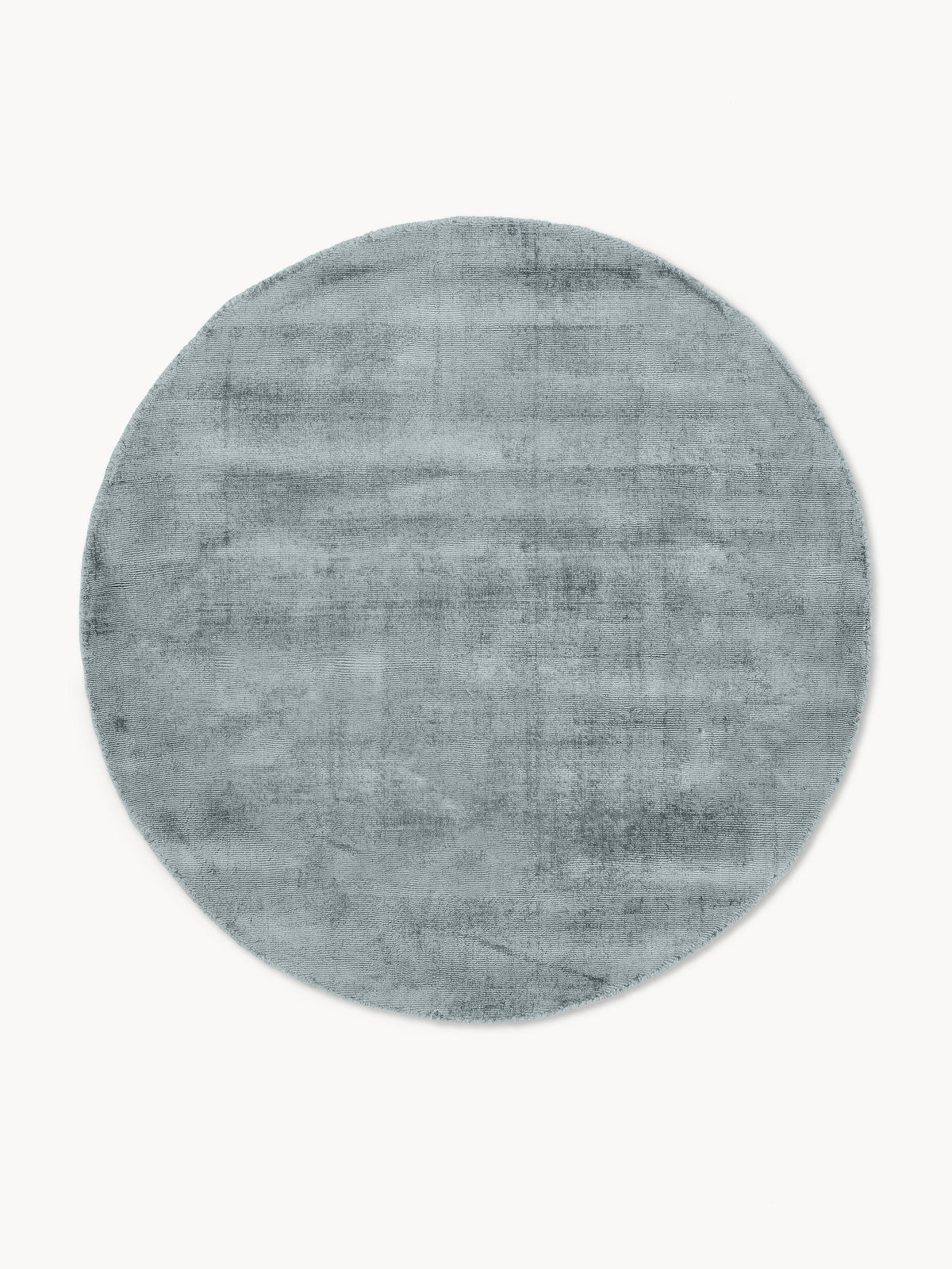 Tere Silver Round New Zealand Wool Rug