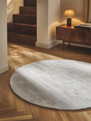 Luna Midnight Round New Zealand Wool Rug