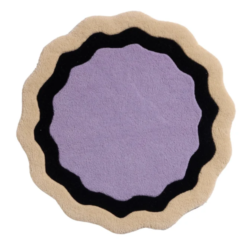 Tart Multicolor Hand Tufted Round Plush New Zealand Wool Rug