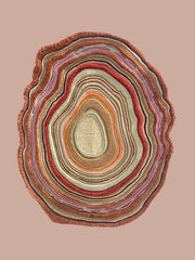 Timber waves Hand Tufted Area Rug Irregular Shape Carpet