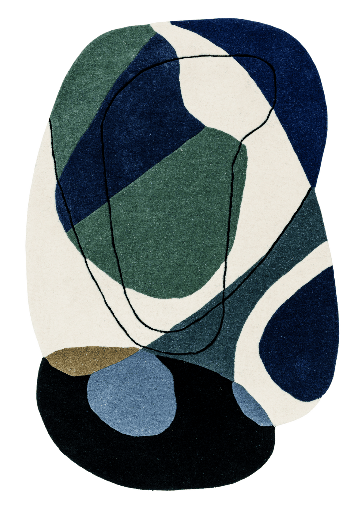 Wool Hand Tufted Aqua Waves Rug