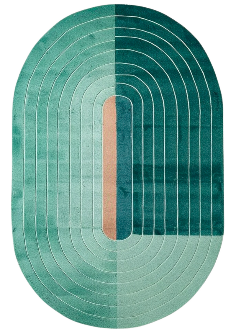 Coral Curve Tufted New Zealand Wool Rug