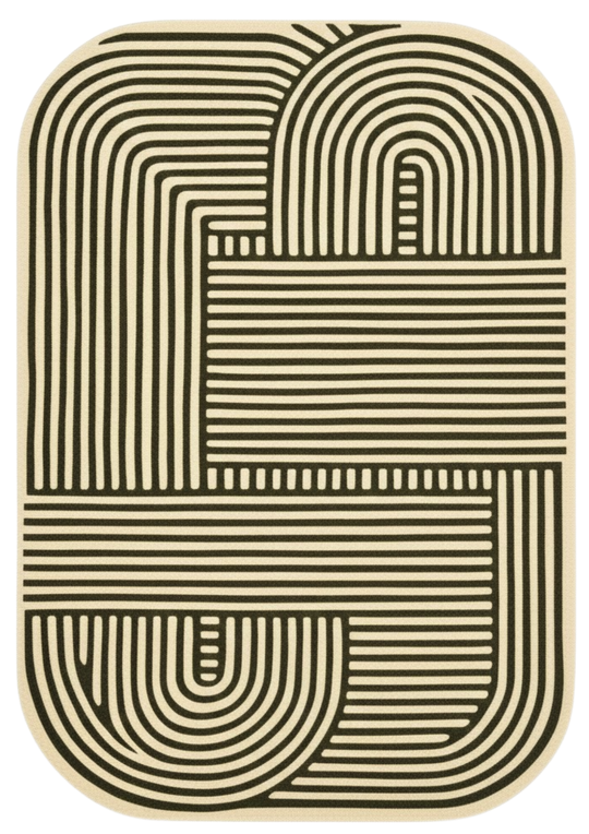 Hand Tufted New Zealand Wool Formline Rug