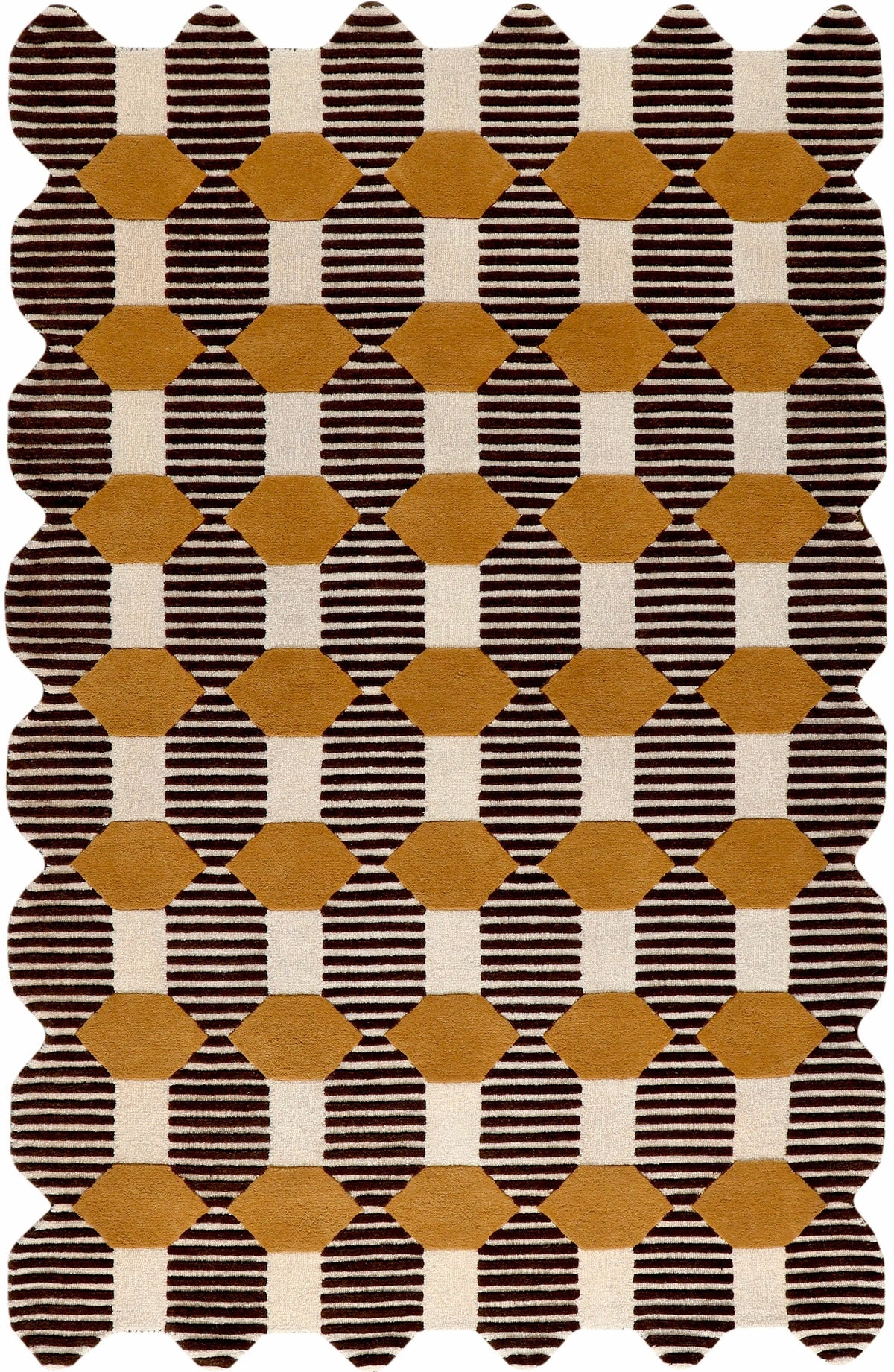 Aura New Zealand Wool Irregular Shaped Loop & Cut Pile Rug