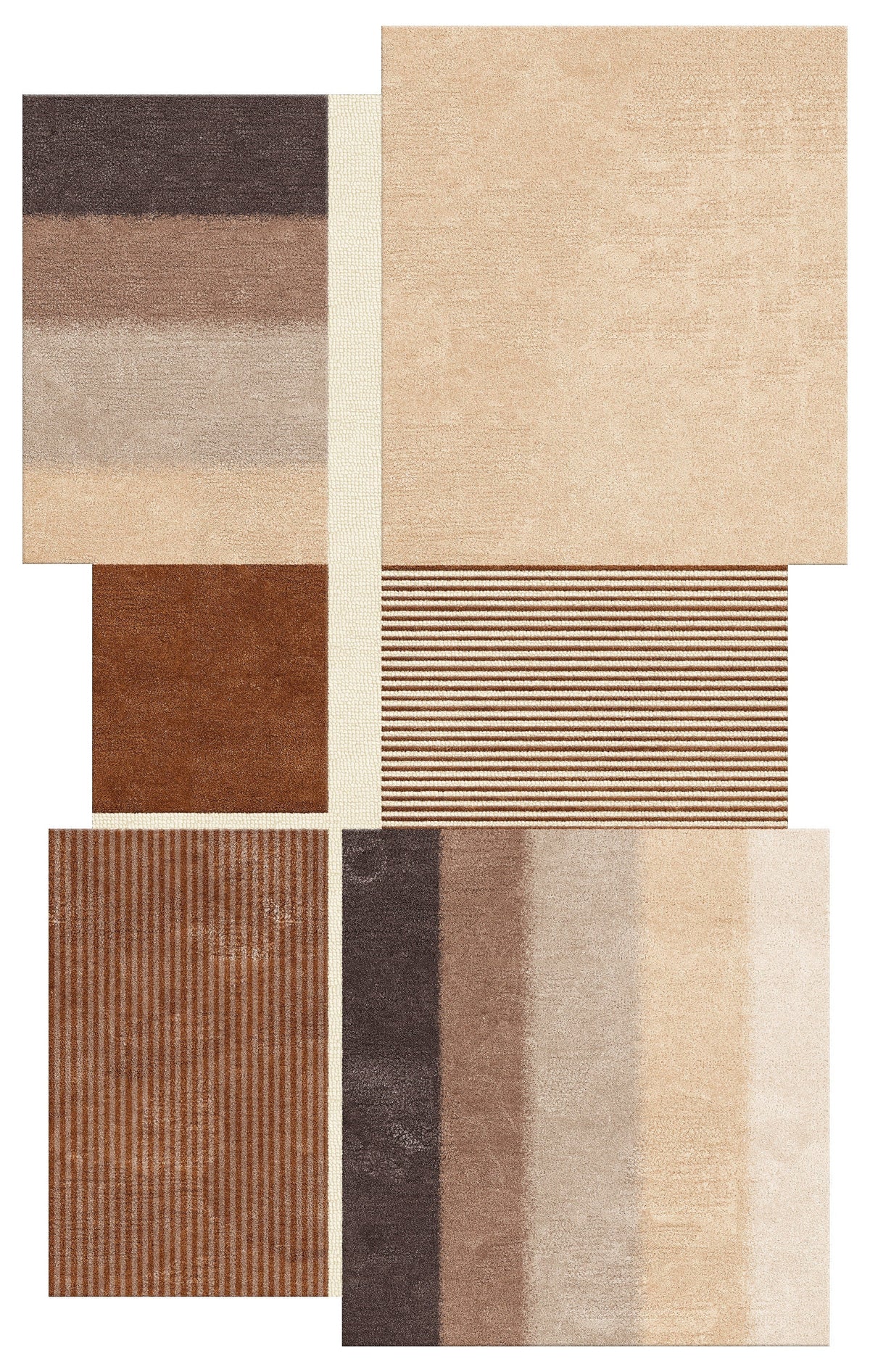 Agate New Zealand Wool Cut & Loop Irregular Shaped Rug