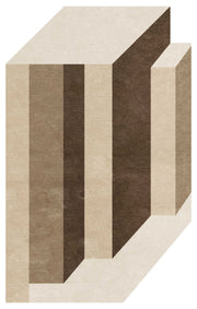 Bold New Zealand Wool Irregular Shaped Rug